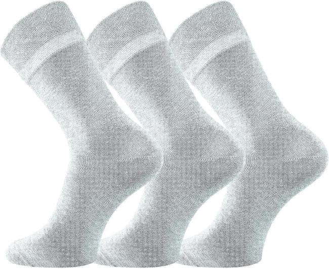 6 Paar TippTexx 24 Baumwoll-Socken mit breitem Komfort Piqué-Bund